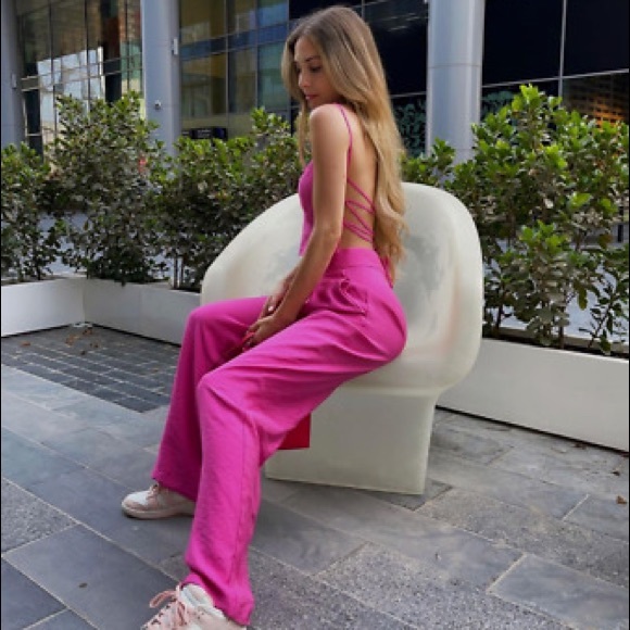 NWT ZARA Crop Top S Fuchsia Blogger’s Favorite - Picture 4 of 4